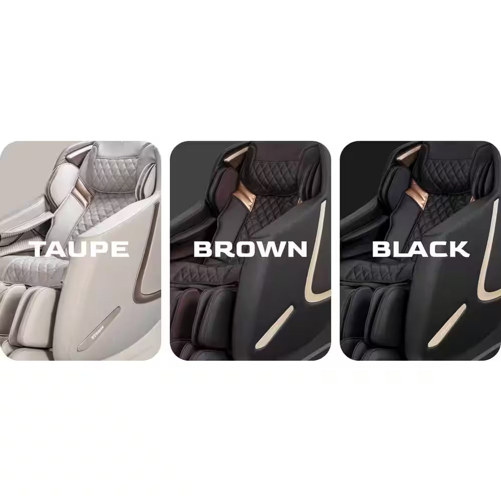 Prestige Series Black Faux Leather Reclining 3D Massage Chair with Foot Rollers and Heated Seat