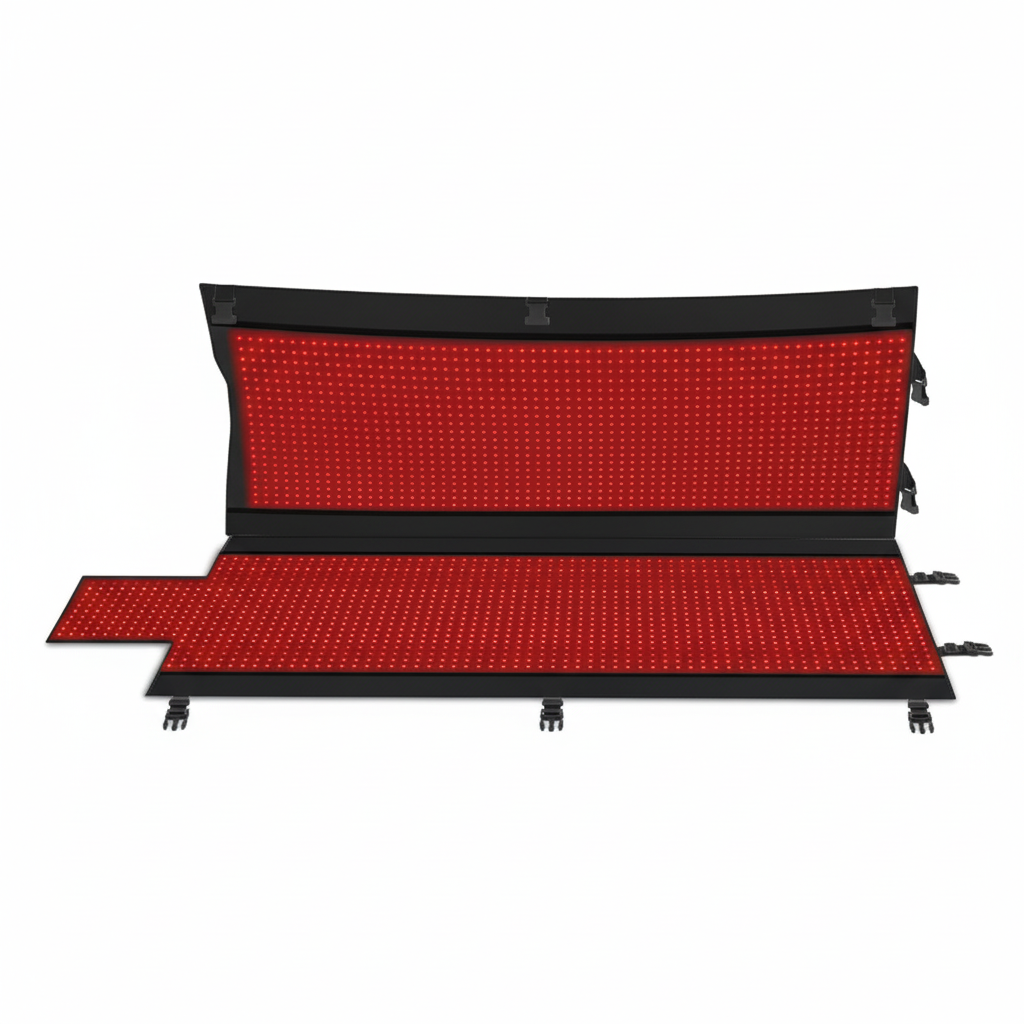 2025 New Dual Wavelength LED Beads 660Nm&850Nm Red Light Therapy Mat Full Body Used to Relieve Pain 71''X 33''（Black）