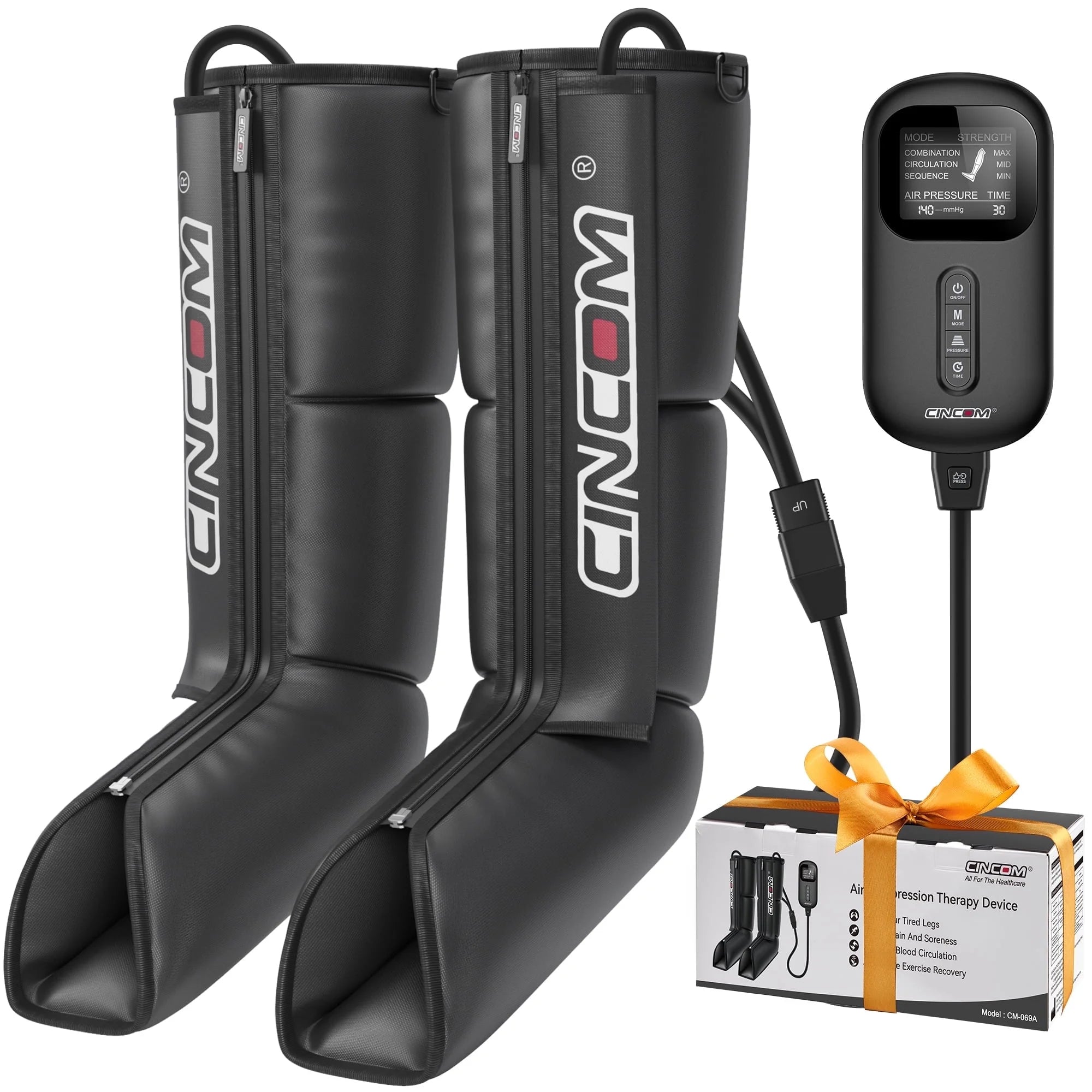 Leg Massager Recovery System for Athletes, Recovery Boots, Calf and Foot Compression Massager for Circulation and Pain Relief, FSA/HSA Eligible
