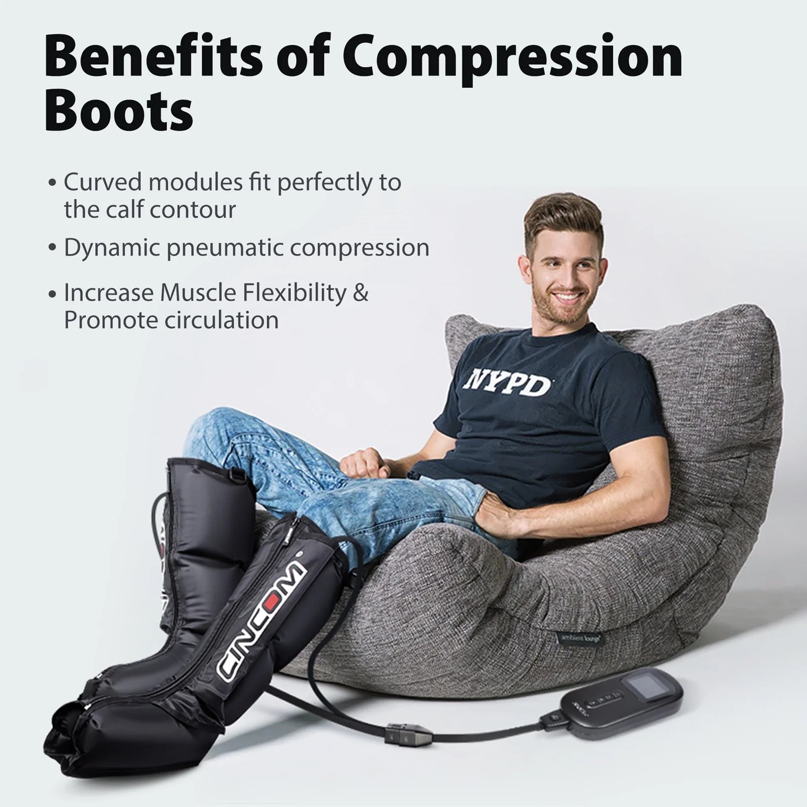 Leg Massager Recovery System for Athletes, Recovery Boots, Calf and Foot Compression Massager for Circulation and Pain Relief, FSA/HSA Eligible