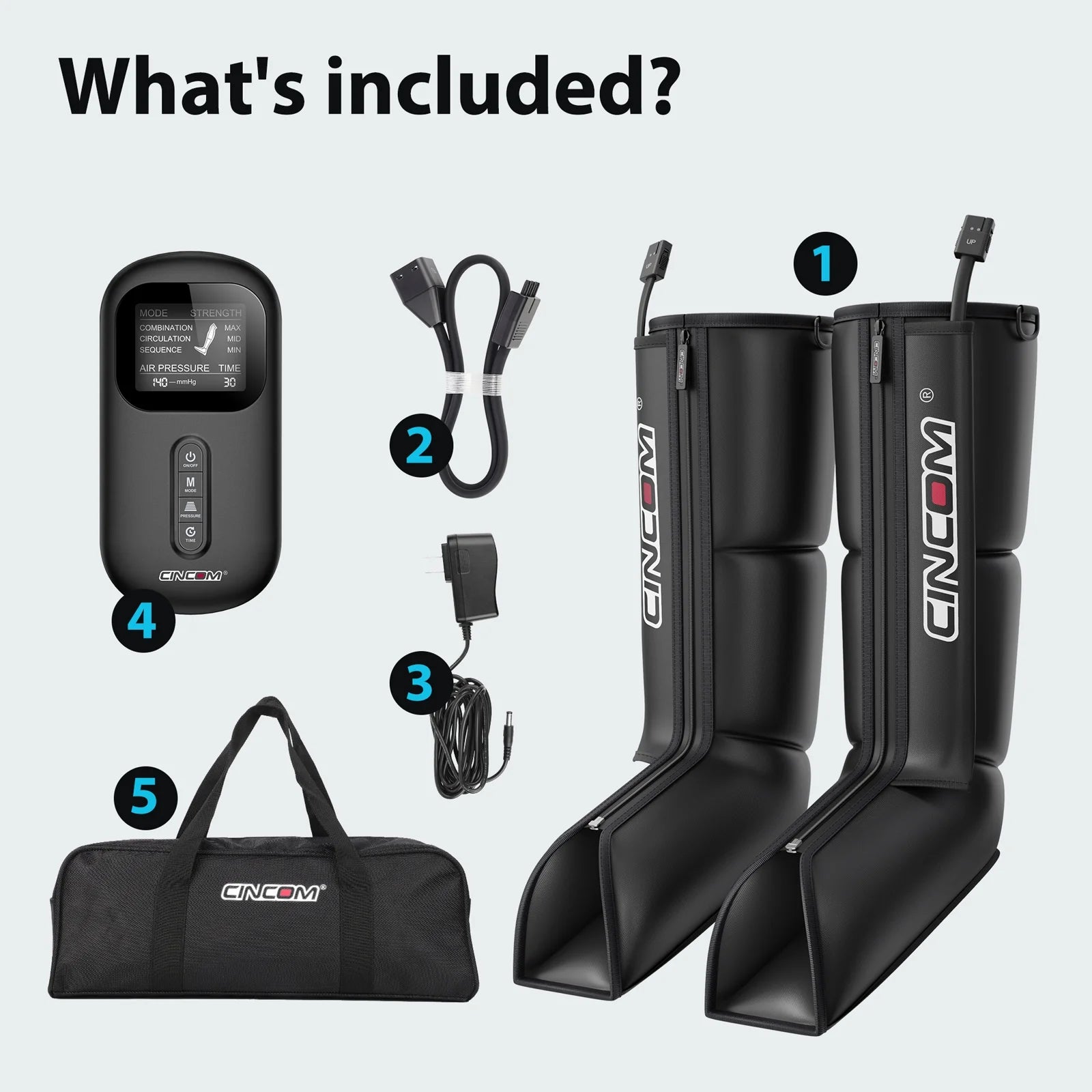 Leg Massager Recovery System for Athletes, Recovery Boots, Calf and Foot Compression Massager for Circulation and Pain Relief, FSA/HSA Eligible