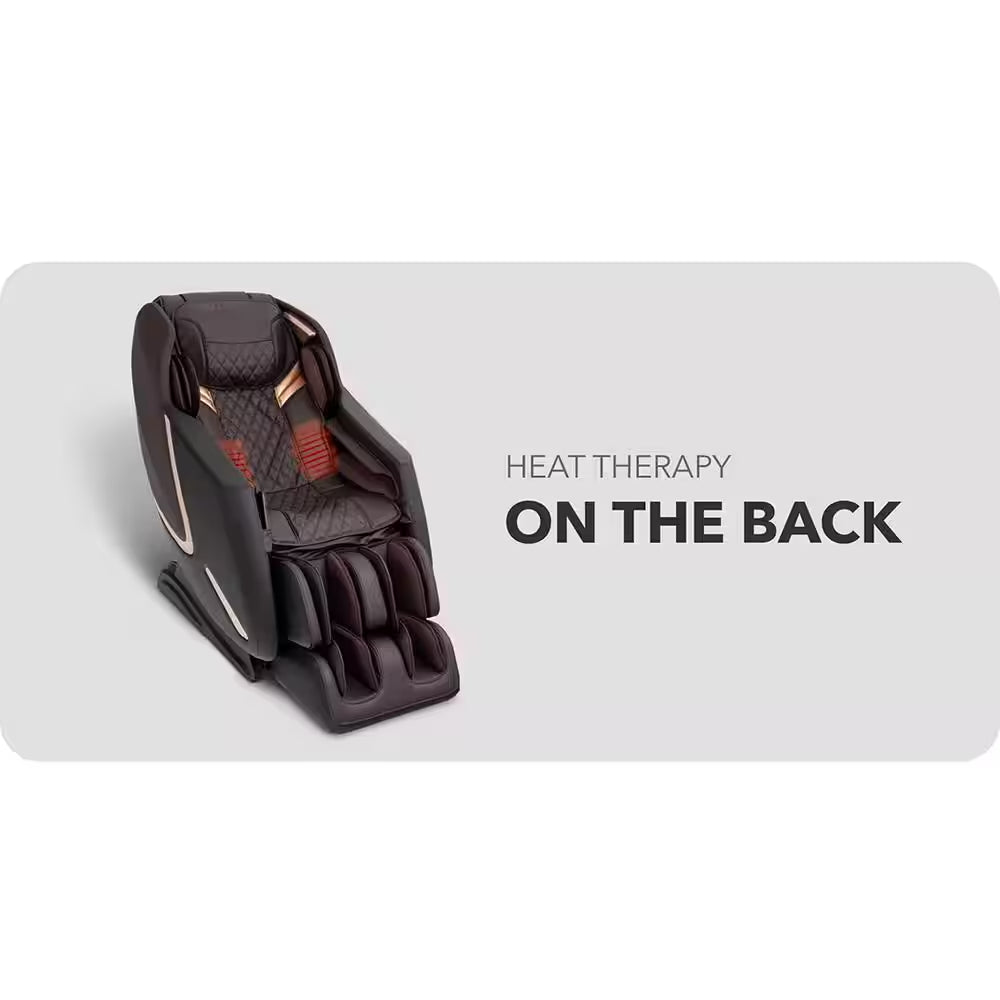 Prestige Series Black Faux Leather Reclining 3D Massage Chair with Foot Rollers and Heated Seat