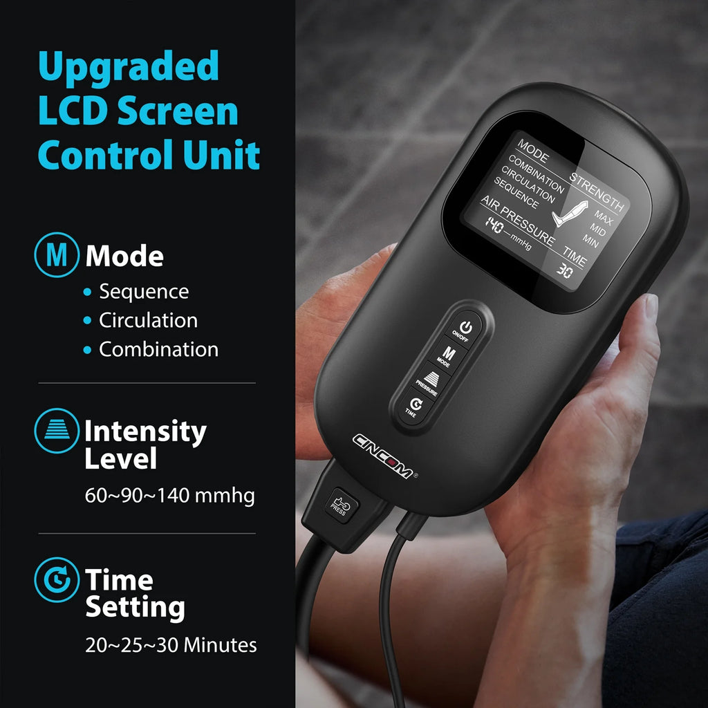 Leg Massager Recovery System for Athletes, Recovery Boots, Calf and Foot Compression Massager for Circulation and Pain Relief, FSA/HSA Eligible