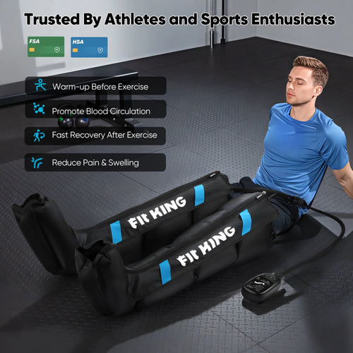 Air Compression Recovery System, Calf &Thigh& Foot Air Massage Boots, for Blood Circulation and Fast Recovery FSA/HSA Eligible (Medium)