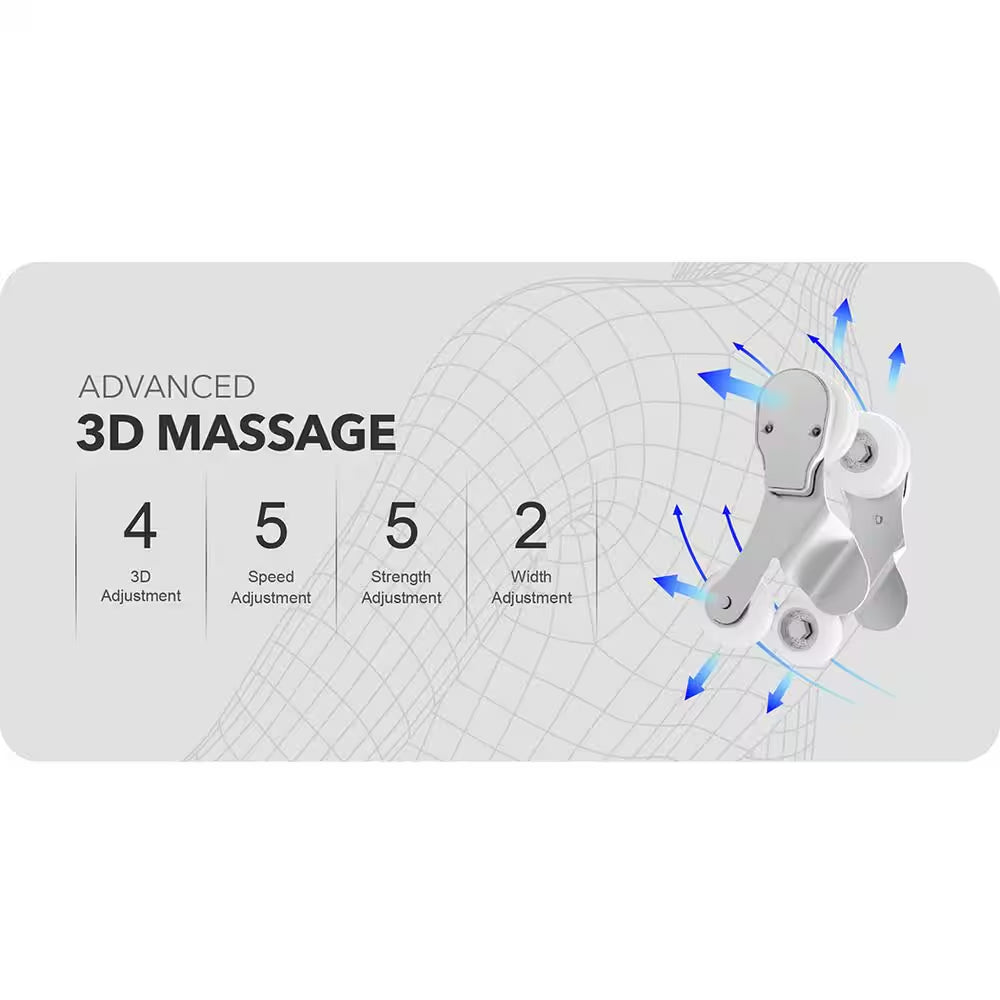 Prestige Series Black Faux Leather Reclining 3D Massage Chair with Foot Rollers and Heated Seat